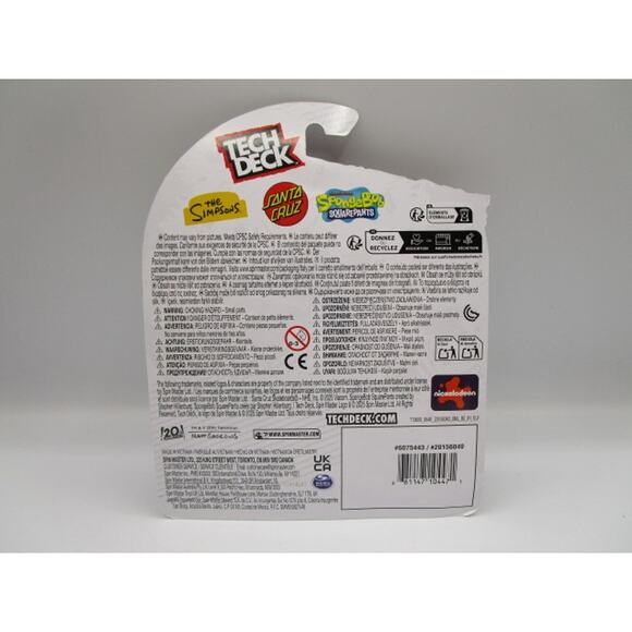 Tech Deck Santa Cruz X Spongebob Squarepants Flowers Fingerboard Skateboard - Picture 2 of 2